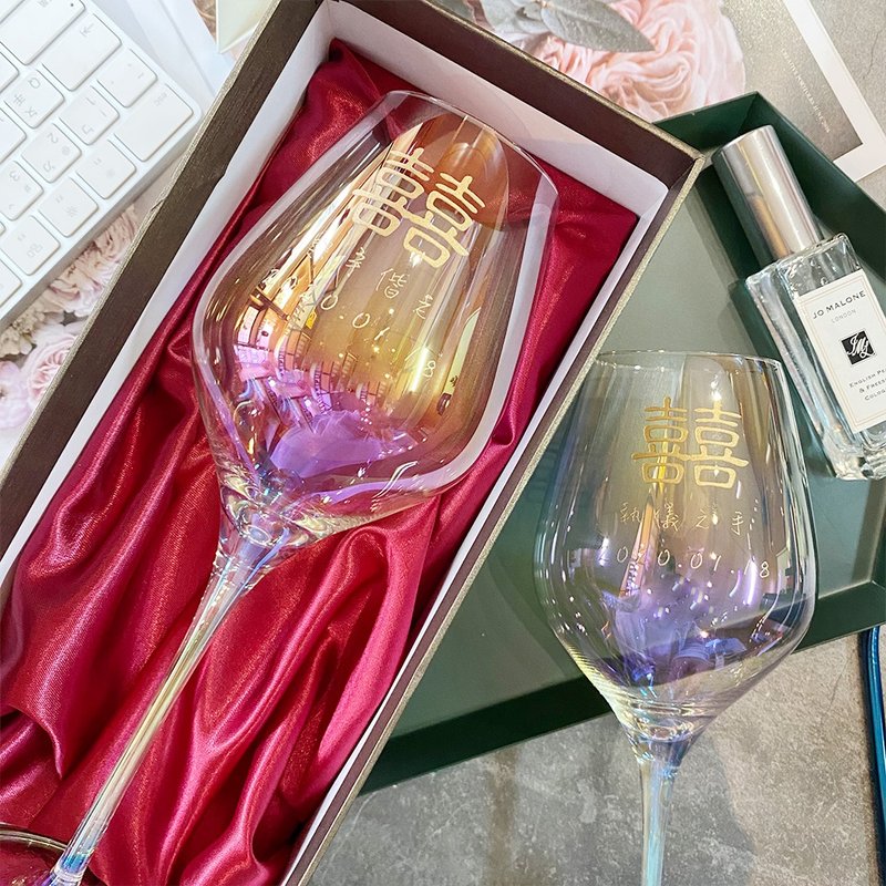 【客製化禮物】紅酒杯 高腳杯 威士忌杯 雪山杯 / 情人節 / 婚禮 - 酒杯/酒器 - 玻璃 透明