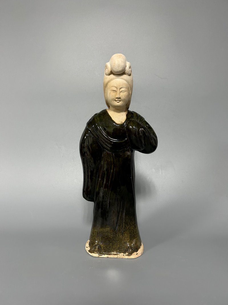 唐三彩女立俑 - 擺飾/家飾品 - 陶 卡其色