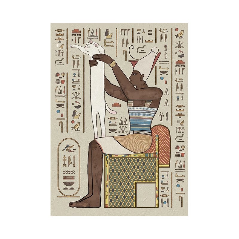 Ancient Egyptian Civilization Cat-1 mug/L-shaped clip/cup cover/carpet/poster - ของวางตกแต่ง - วัสดุอื่นๆ 