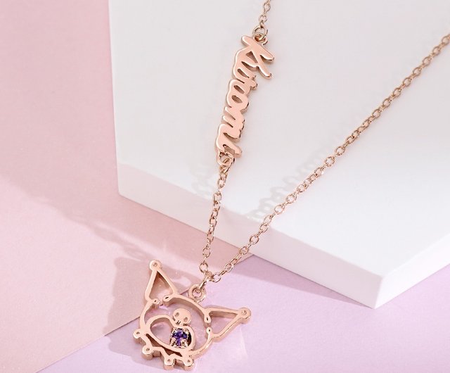 Sanurgente-Collier Kuromi en argent regardé, design de niche de luxe léger,  cadeau d'anniversaire créatif