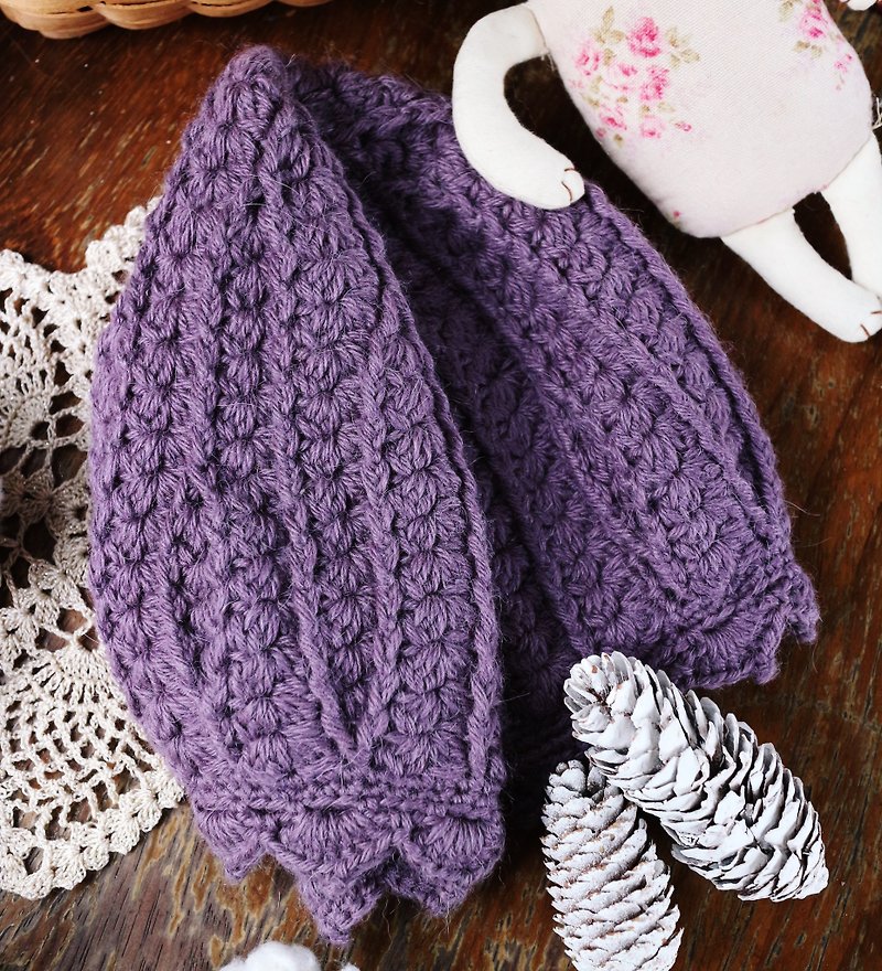 手作-薰衣草的回憶-毛線毛帽 - 帽子 - 羊毛 紫色