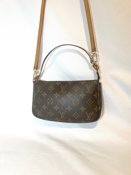 RARE TO GO VINTAGE 日出中古【品牌中古包手飾選品店】 LV Pochette Accessory長短肩帶腋下側背包 日本中古二手