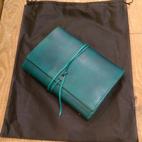 LouisRay Leather 純手工縫製皮件 純手工製作手工染色皮革26孔B5活頁筆記本 (免費印字，繡字）