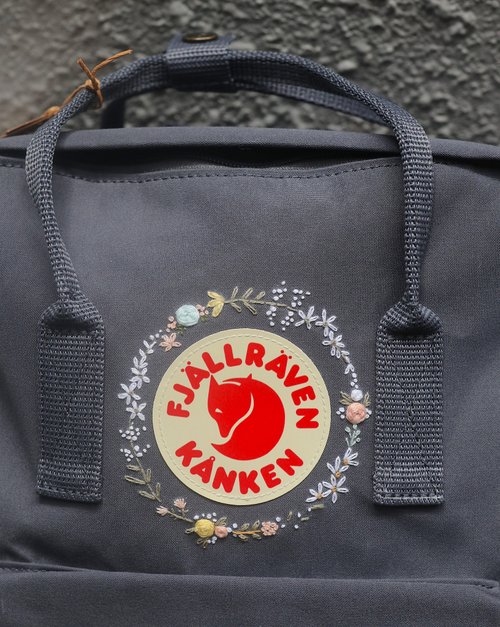 Kanken 2024 flower embroidery