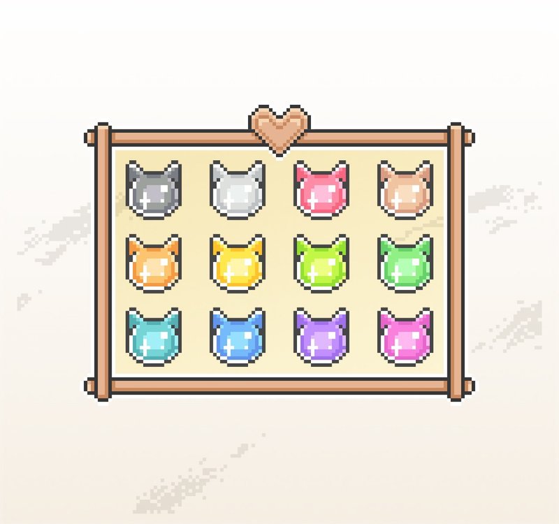 Twitch訂閱者徽章及小奇點徽章/像素游戲風/閃亮貓咪寶石 - Logo 設計/圖案設計 - 其他材質 