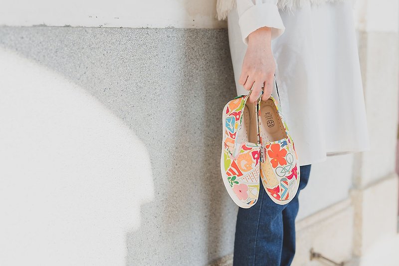 Mother's Day Event【hanamikoji X MIMURI】Taiwan and Japan jointly plan shoes for those who want to go to Okinawa - Women's Casual Shoes - Cotton & Hemp Yellow