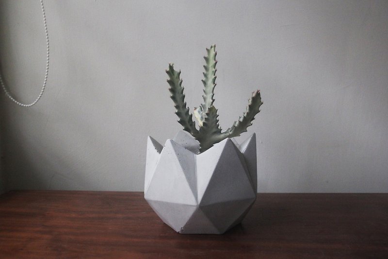 Tulip Pots | Cement Geometric Pots Flower Pots - Plants - Cement Gray