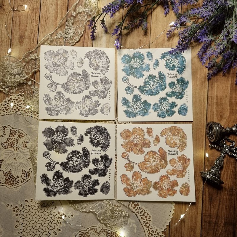 Shining Flowers - Stickers - Paper 