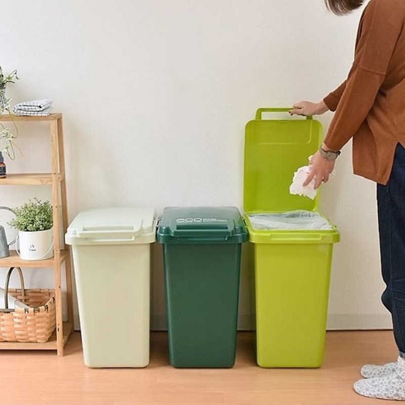 Japan RISU (forest system) linked type environmental protection trash can 33L - Trash Cans - Plastic 