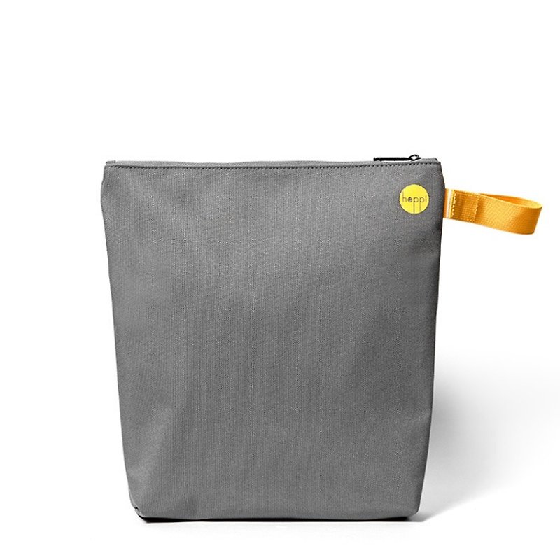 Waterproof carrying bag (large gray) - กระเป๋าเครื่องสำอาง - เส้นใยสังเคราะห์ สีเทา