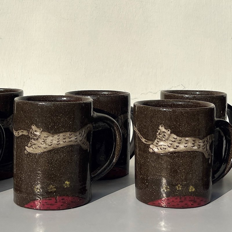 Original design Snow Leopard/White Tiger/White Tigger mug second generation hand-painted customization - Mugs - Pottery 