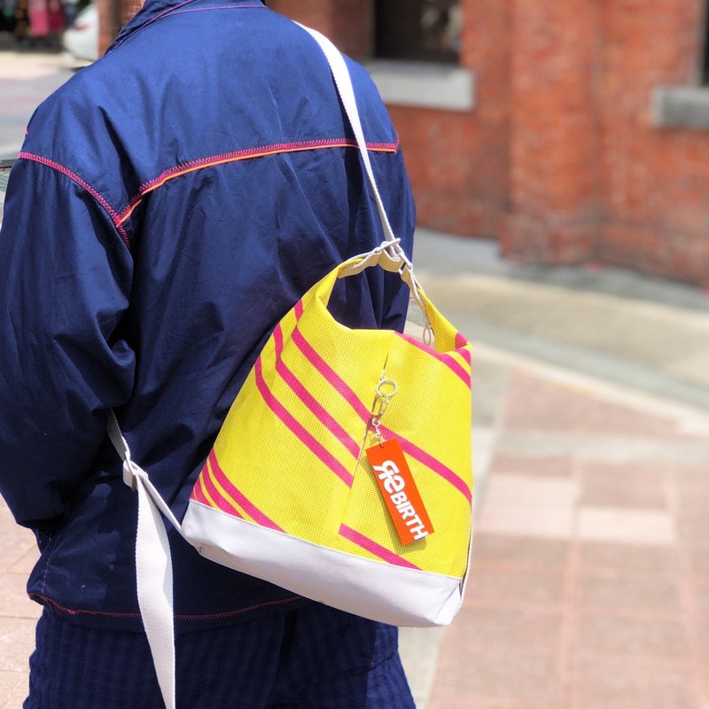 [Limited Edition] REBIRTH | Dual-purpose Hobo Bag- 2019 Asian Handicraft Exhibition Pop Up Asia - Drawstring Bags - Other Materials Multicolor