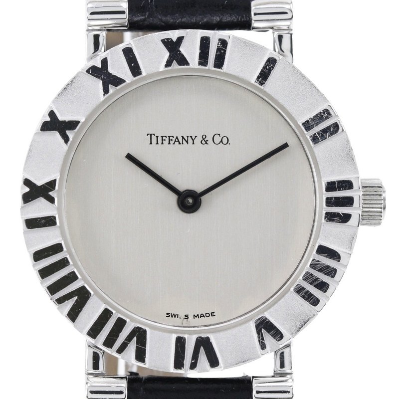 【日本直送】ティファニー TIFFANY&Co. アトラス 腕時計 S0640 シルバー925×レザー クオーツ シルバー文字盤 レディース【中古】 - 女錶 - 銀 銀色
