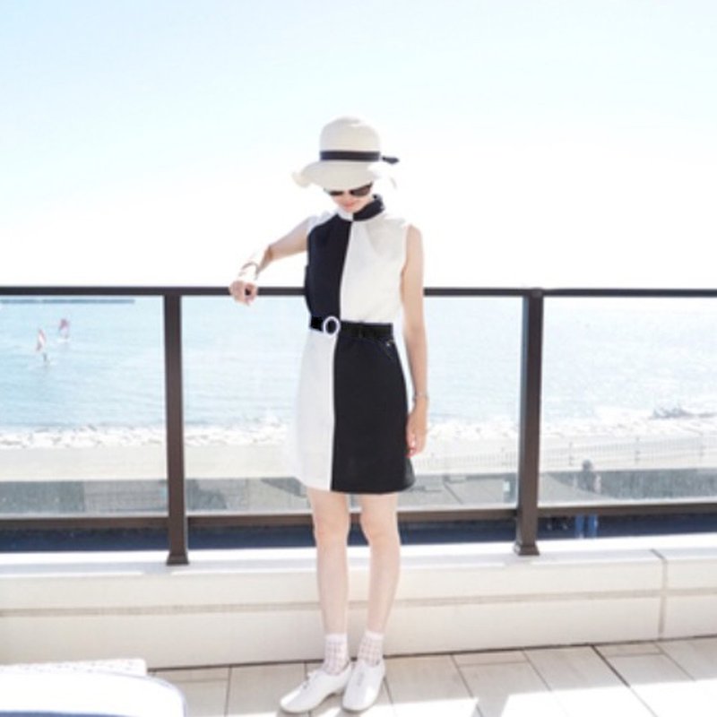 retro one-piece dress victoria - One Piece Dresses - Polyester Black