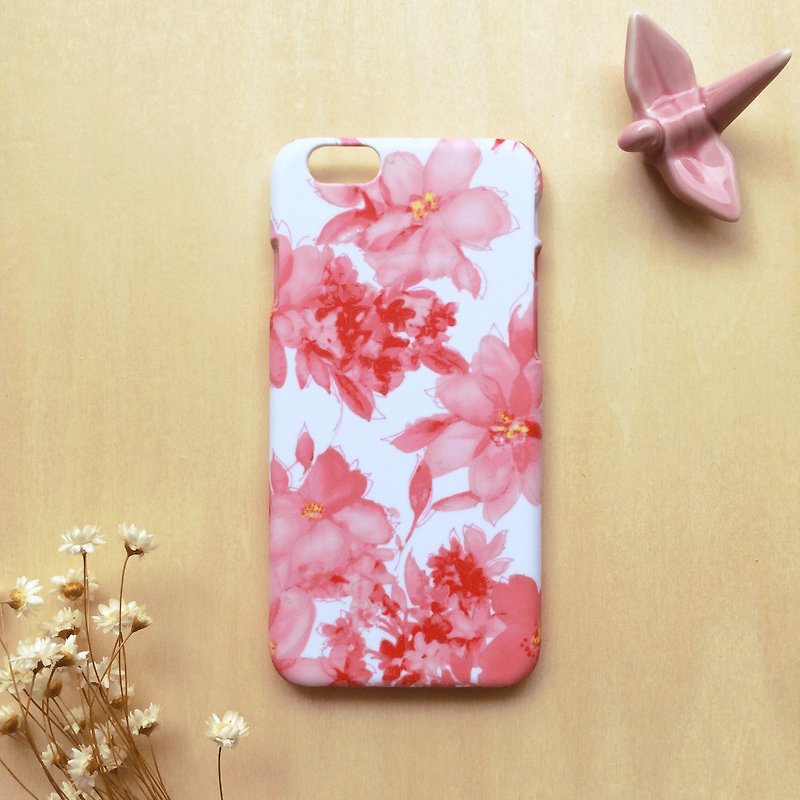 櫻花綻放//原創手機殼-iPhone,HTC,Samsung,Sony,oppo,LG,華為 - 手機殼/手機套 - 矽膠 粉紅色