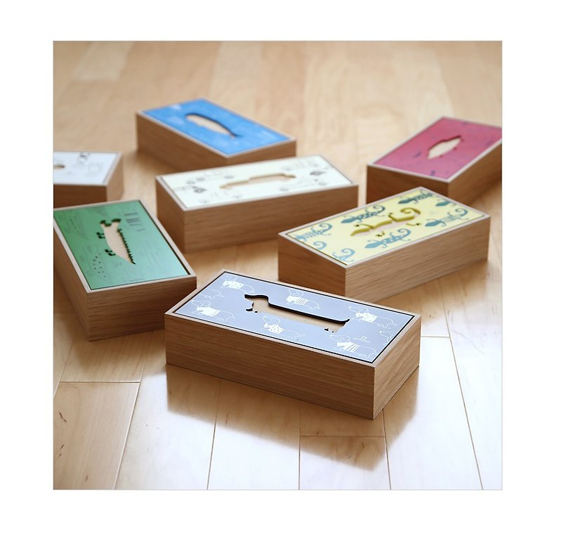 日本 yamato japan haco 手作木製北歐風可愛面紙盒 - 紙巾盒 - 木頭 