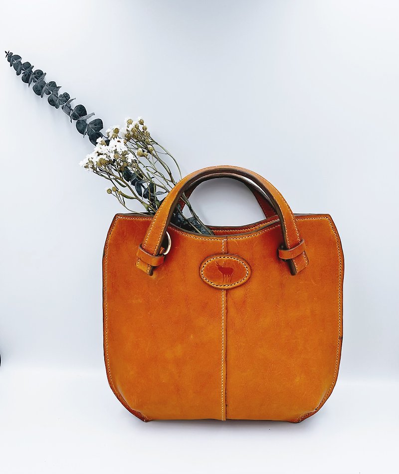 Genuine leather handmade handbags - Handbags & Totes - Genuine Leather Brown