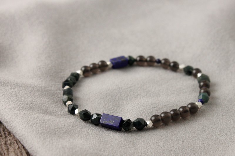 Merman|Shan Hai Yiren // Lapis Lazuli Agate Natural Stone Sterling Silver Anklet // - Anklets & Ankle Bracelets - Gemstone Silver