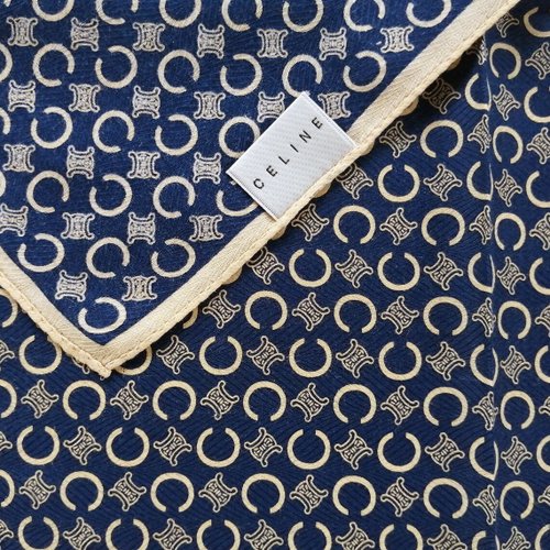 セリーヌ ヴィンテージ ハンカチ ラグジュアリー メンズ ポケット