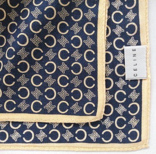 セリーヌ ヴィンテージ ハンカチ ラグジュアリー メンズ ポケット