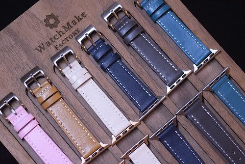Watchmake Factory 復古小牛皮製 Apple Watch 真皮錶帶