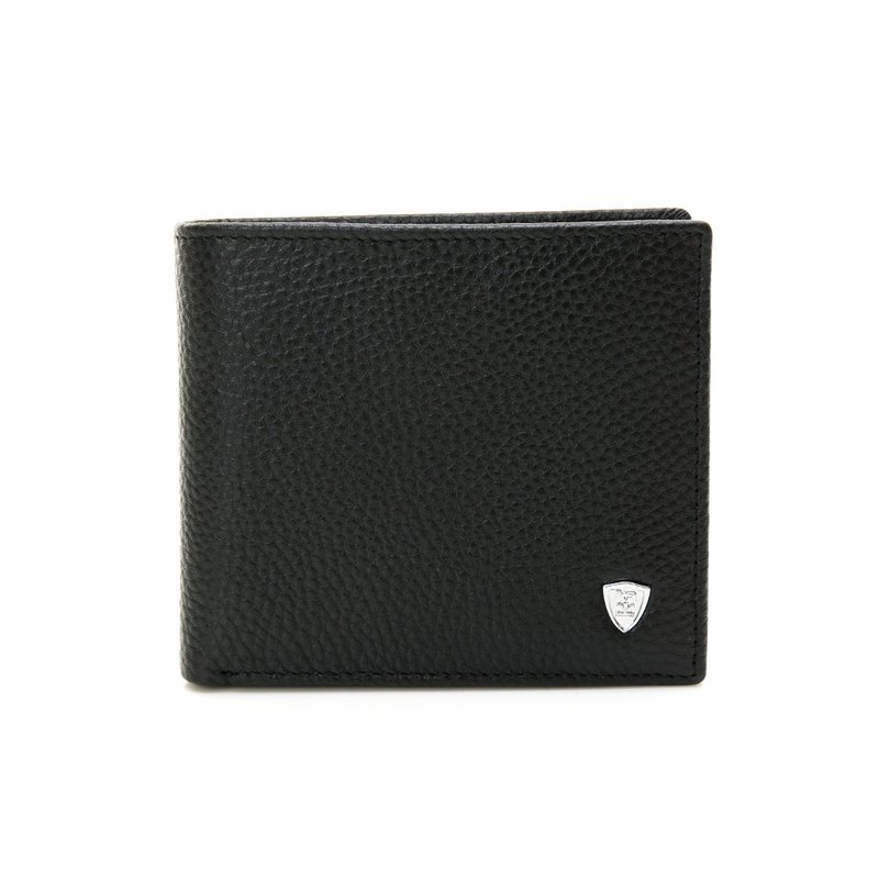 [Kim Anderson] Dempsey cowhide left and right flip single window clip-mysterious black - Wallets - Genuine Leather Black