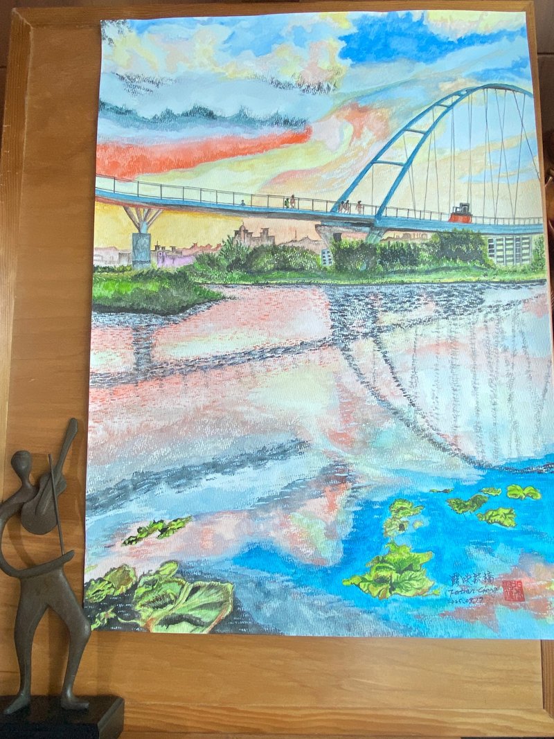 Home Decor Art Poster Handmade Wall Art Double Elephant Watercolor Painting Unframed - โปสเตอร์ - กระดาษ หลากหลายสี