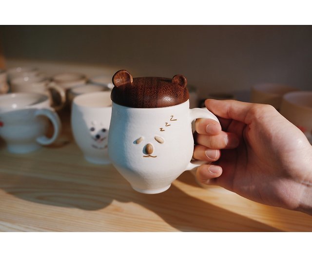 Cute Bear Mug - Ceramic - 3 Patterns - ApolloBox