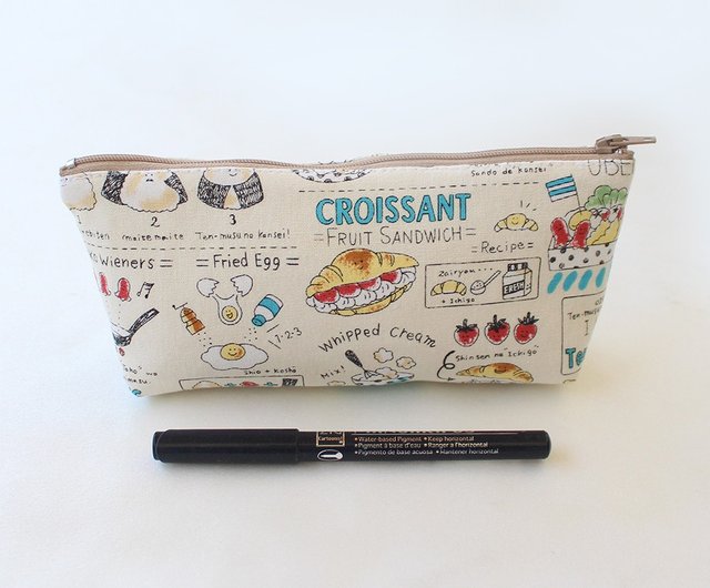 Beige Pencil case / Pen case / Pencil pouch / Cosmetic bag - Shop