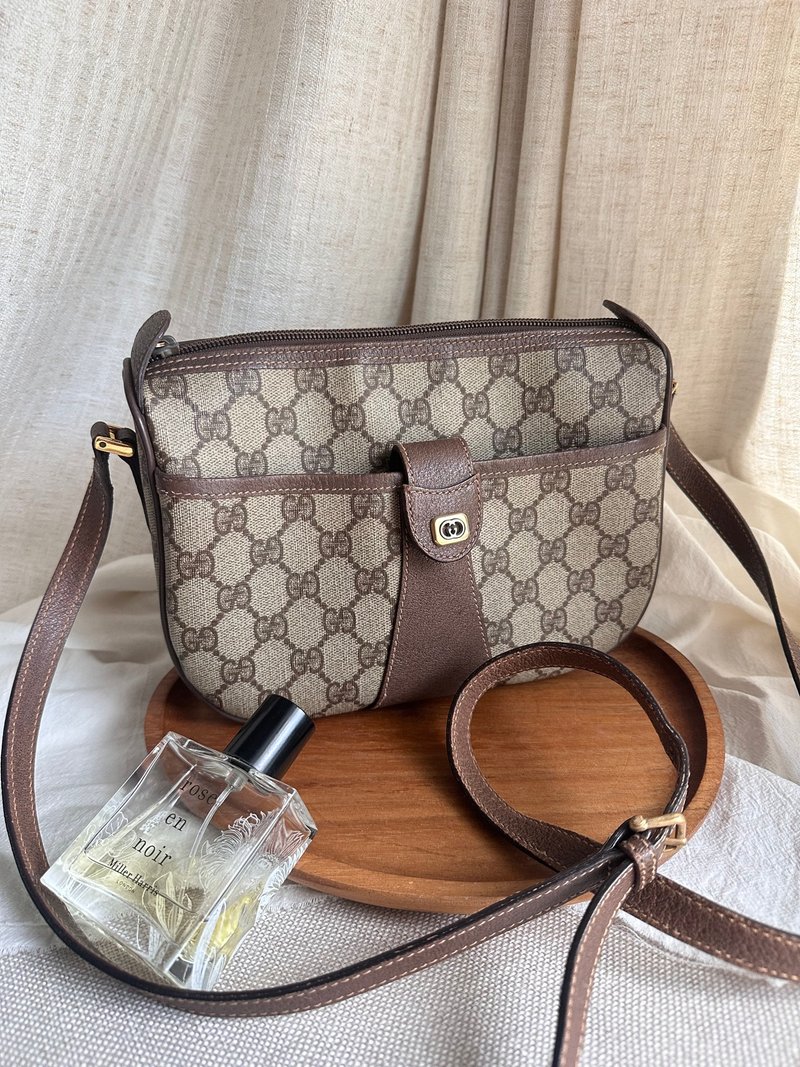 中古包Old Gucci經典GG老花斜背包 - 側背包/斜背包 - 防水材質 