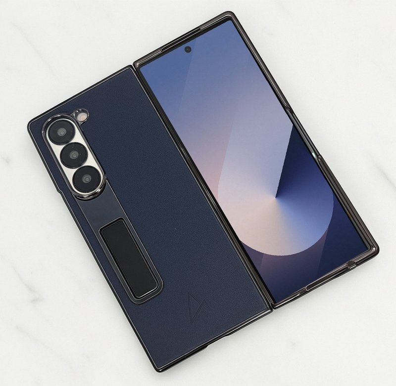 ARMOR Leather Phone Case for Samsung Galaxy Z Fold 6, Deep Ocean Blue - Phone Cases - Genuine Leather 