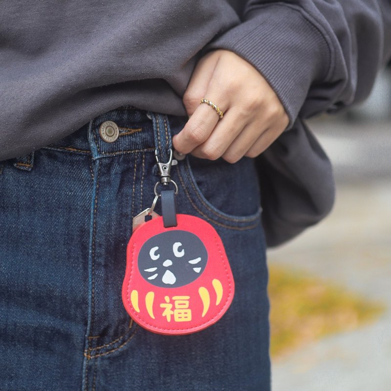 murmur 磁扣鑰匙圈 │NYA-達摩/不倒翁 | 磁扣套推薦 - 鑰匙圈/鑰匙包 - 聚酯纖維 紅色