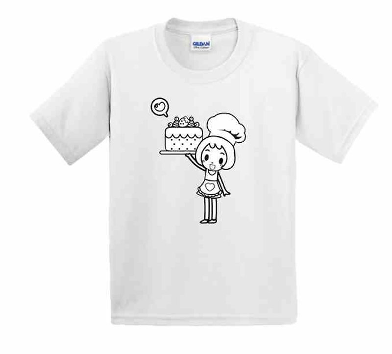 彩繪T恤 | 俏麗烘焙房 | 美國棉T恤 | 童裝 | 親子裝 | 禮物 |手繪 |白色 - 其他 - 棉．麻 