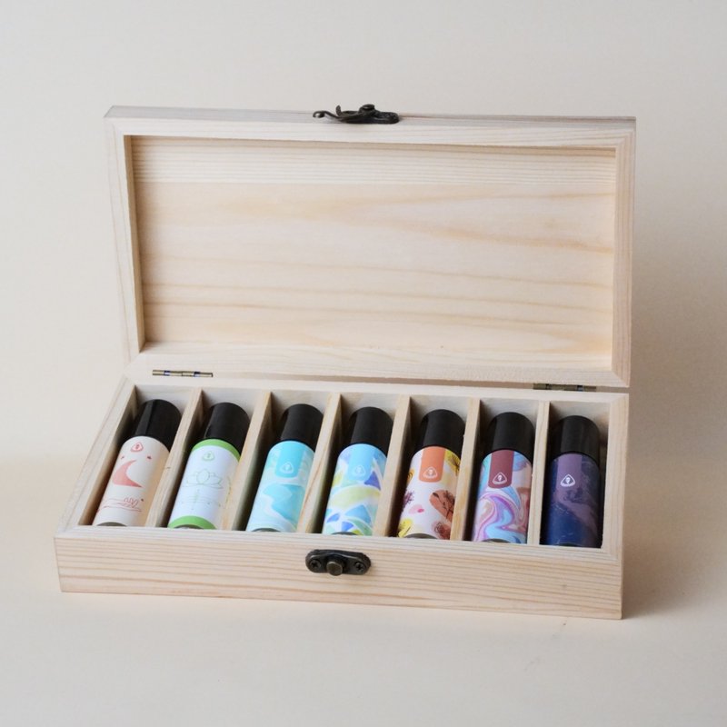 [Limited Edition] VENETIA Seven Chakra Energy Essential Oil-Wooden Gift Box Set - Fragrances - Essential Oils 