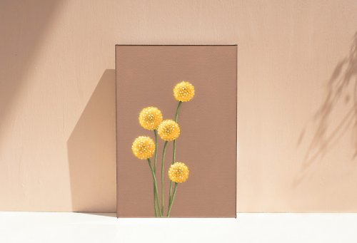 32畫 【體驗】台中油畫體驗課程/四季花令-金槌花/台中畫室