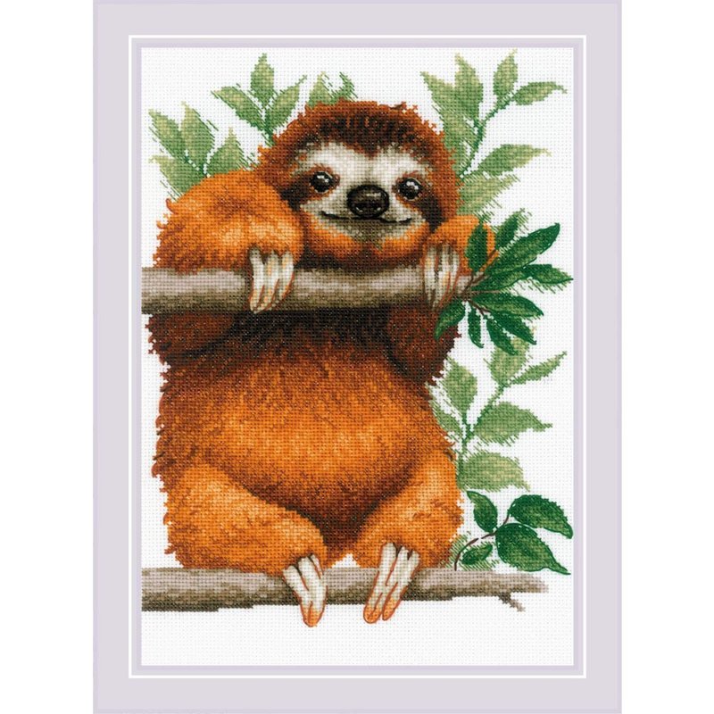 2213 - RIOLIS Cross Stitch Material Pack - Sloth - เย็บปัก/ถักทอ/ใยขนแกะ - วัสดุอื่นๆ 