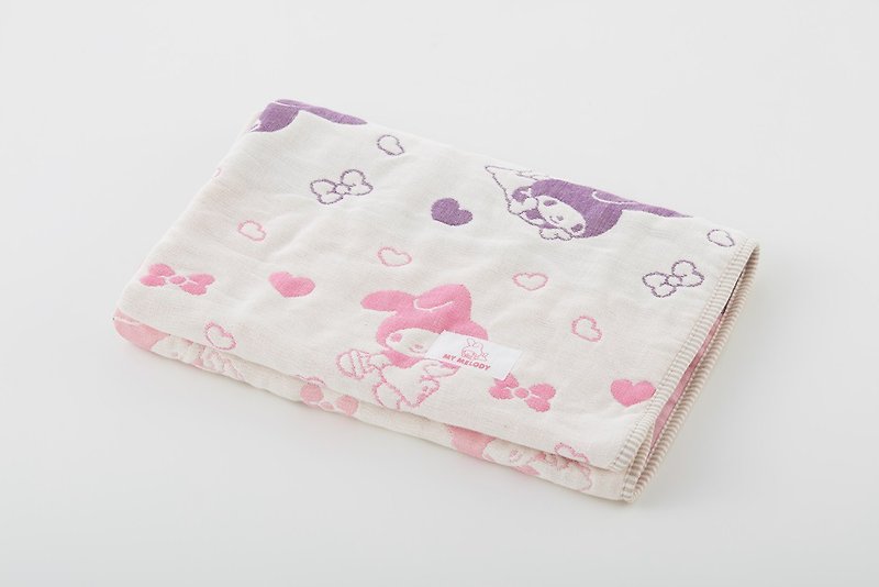 [Made in Japan Mikawa Cotton] Six-fold Gauze Quilt-Happy Garden Melody XS - Blankets & Throws - Cotton & Hemp 
