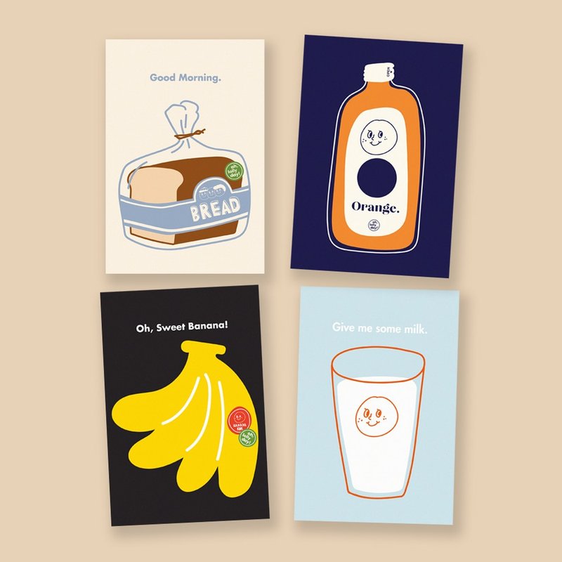 ohlollyday supermarket series postcards - การ์ด/โปสการ์ด - กระดาษ 