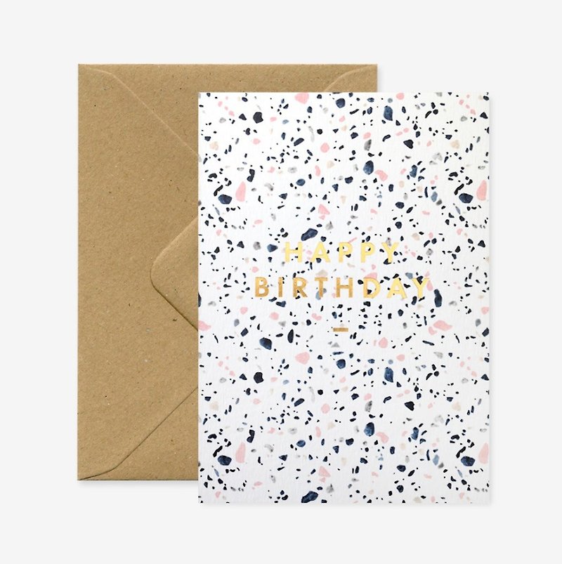 Vintage terrazzo birthday card - Cards & Postcards - Paper 