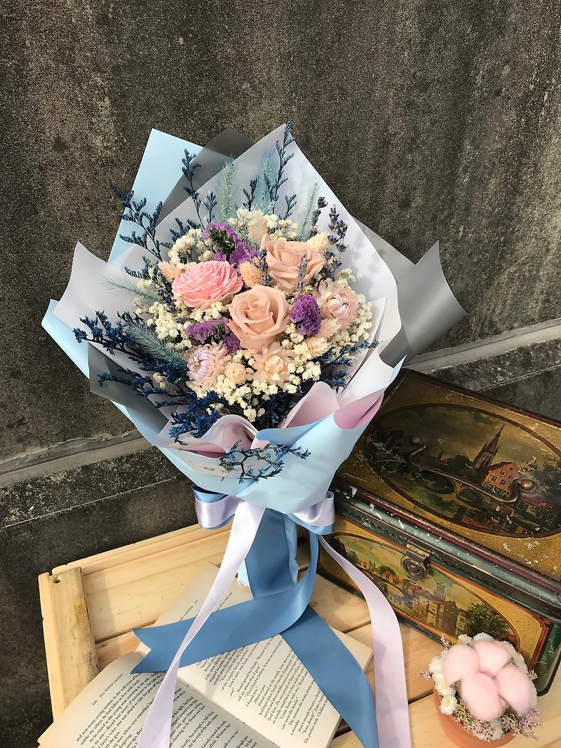 [gentle you] eternal rose bouquet / dry bouquet / bouquet / Valentine's Day / Valentine's Day bouquet - Dried Flowers & Bouquets - Plants & Flowers Pink