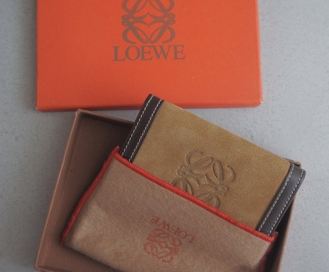 LOEWE ロエベ キーケース スエード アナグラムロゴ ベージュ ブラウン LOEWE ロエベ アナグラム キーケース スエード ブラウン