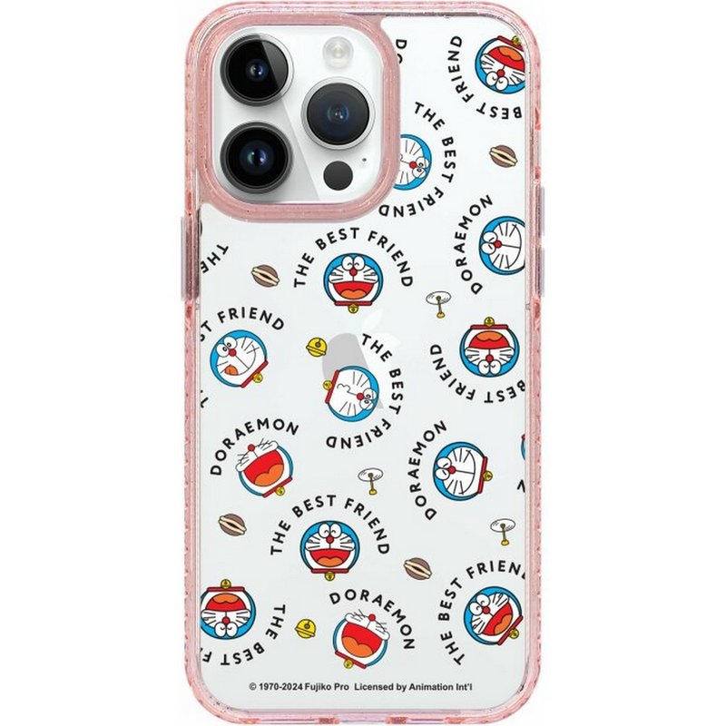 哆啦A夢圖案 iPhone 16 Samsung S25 氣墊標準防摔鏡面手機殼 - 手機殼/手機套 - 塑膠 多色