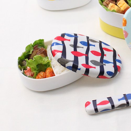 padou Japoney 1-Tier Laminated Lunchbox Textile Modern Container Gift Made In Japan