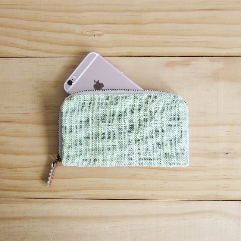 手工棉製手機包(I-Phone 7)-綠色 - 其他 - 棉．麻 綠色