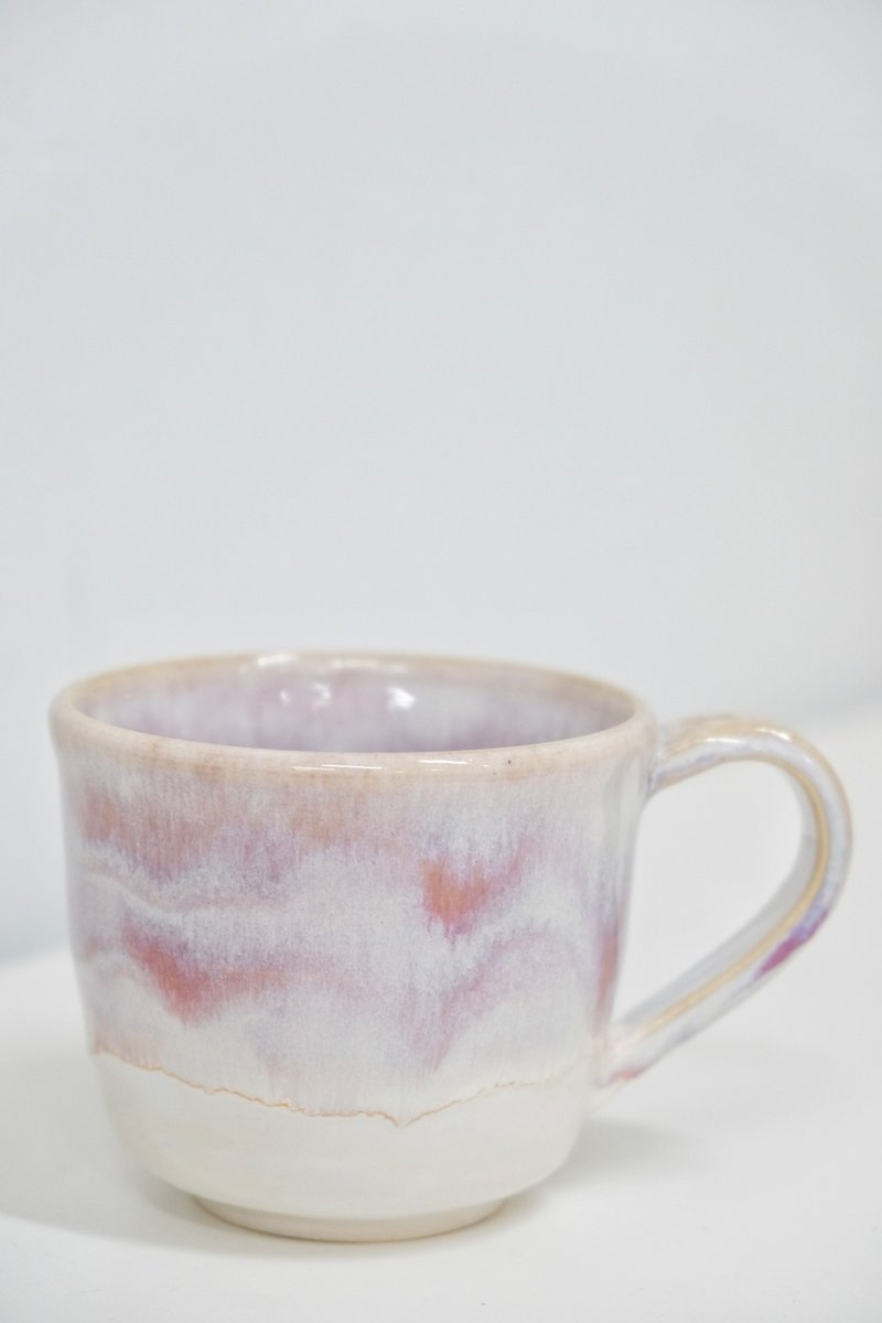pink water glass - แก้ว - ดินเผา สึชมพู