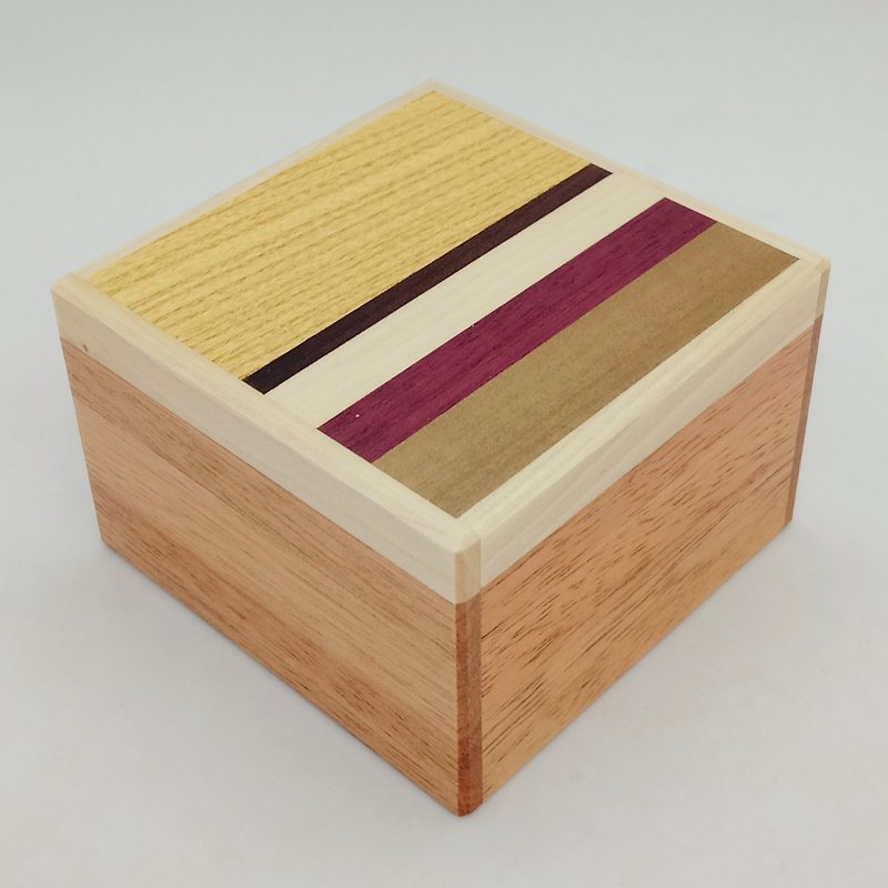 Square 14 steps Natural wood Japanese puzzle box Himitsu-bako - Other - Wood 