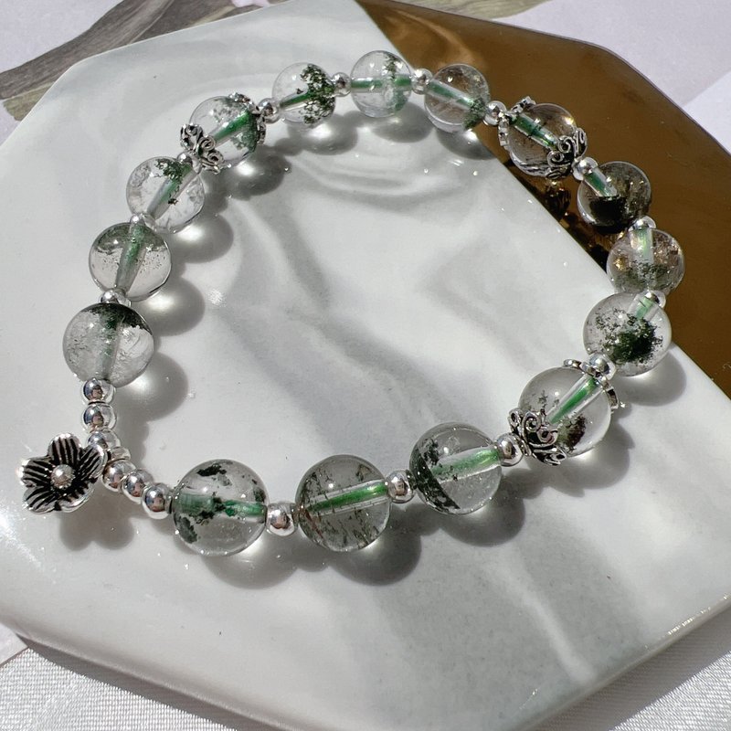 Green Phantom | Zhao Zhengcai Nobles | Natural and undyed | 925 Silver - Bracelets - Crystal 