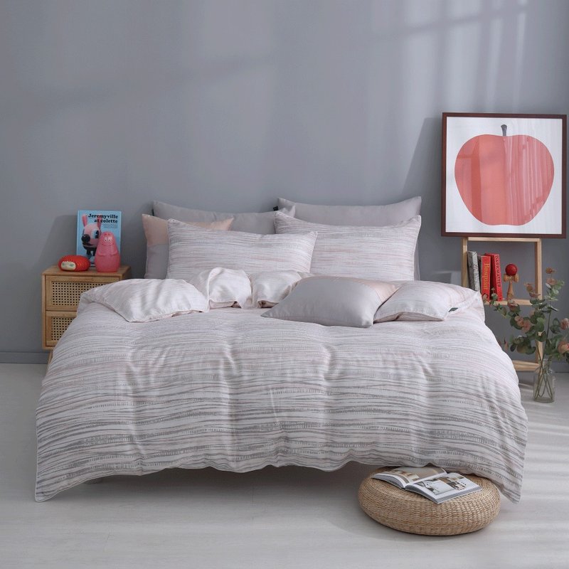 Good relationship HAOKUANXI | Millennium Pink Light - Lyocell Tencel Bed Bag Quilt Cover Pillowcase Set - เครื่องนอน - วัสดุอีโค สึชมพู