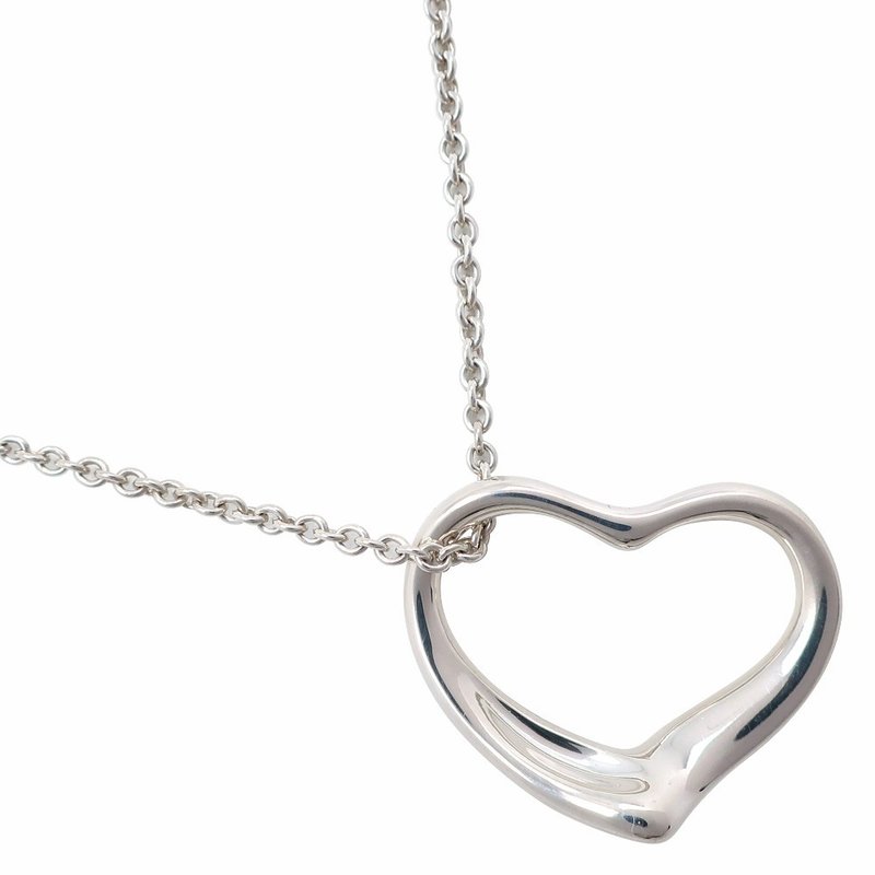 【日本直送】ティファニー TIFFANY&Co. オープンハート ネックレス エルサ・ペレッティ シルバー925 ハート 約4.7g レディース【中古】 - 項鍊 - 銀 銀色