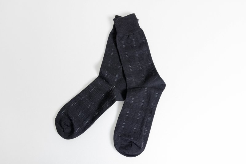 Rain Stripe Gentleman Socks Classic Black - Socks - Cotton & Hemp Black